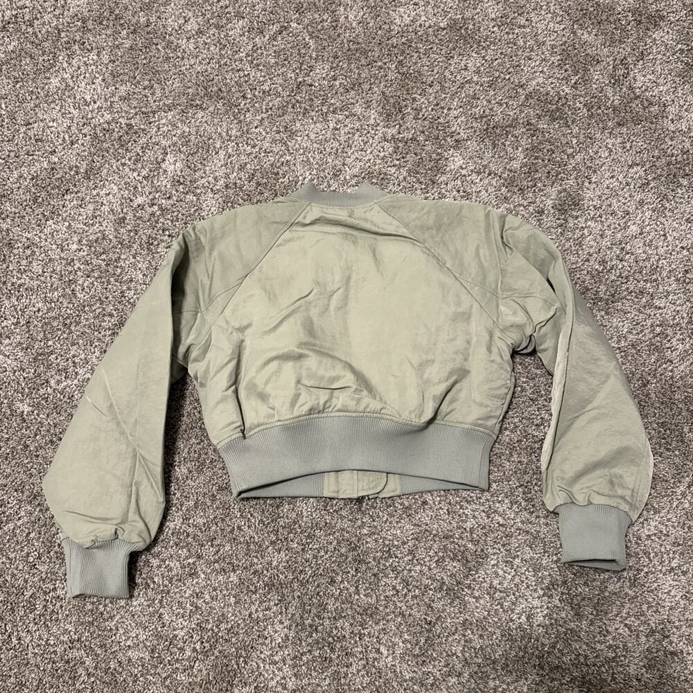 Banana Republic Water Resistant Cropped Bomber Jacket Sz XS - Green - Picture 8 of 8